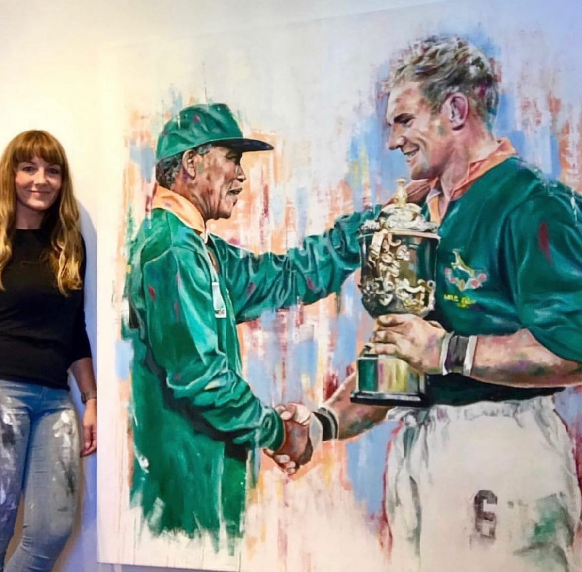 Nelson Mandela and Francois Pienaar Original