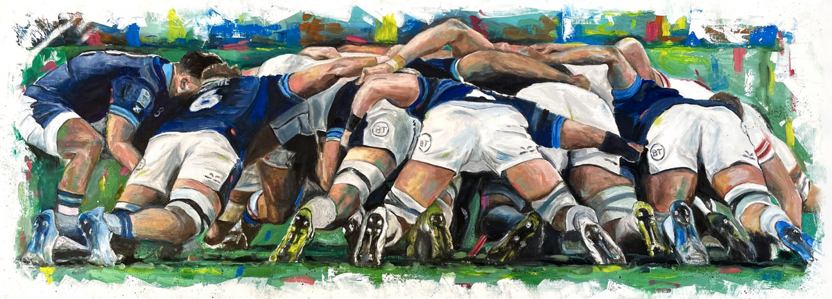 Scottland Scrum Rugby Print